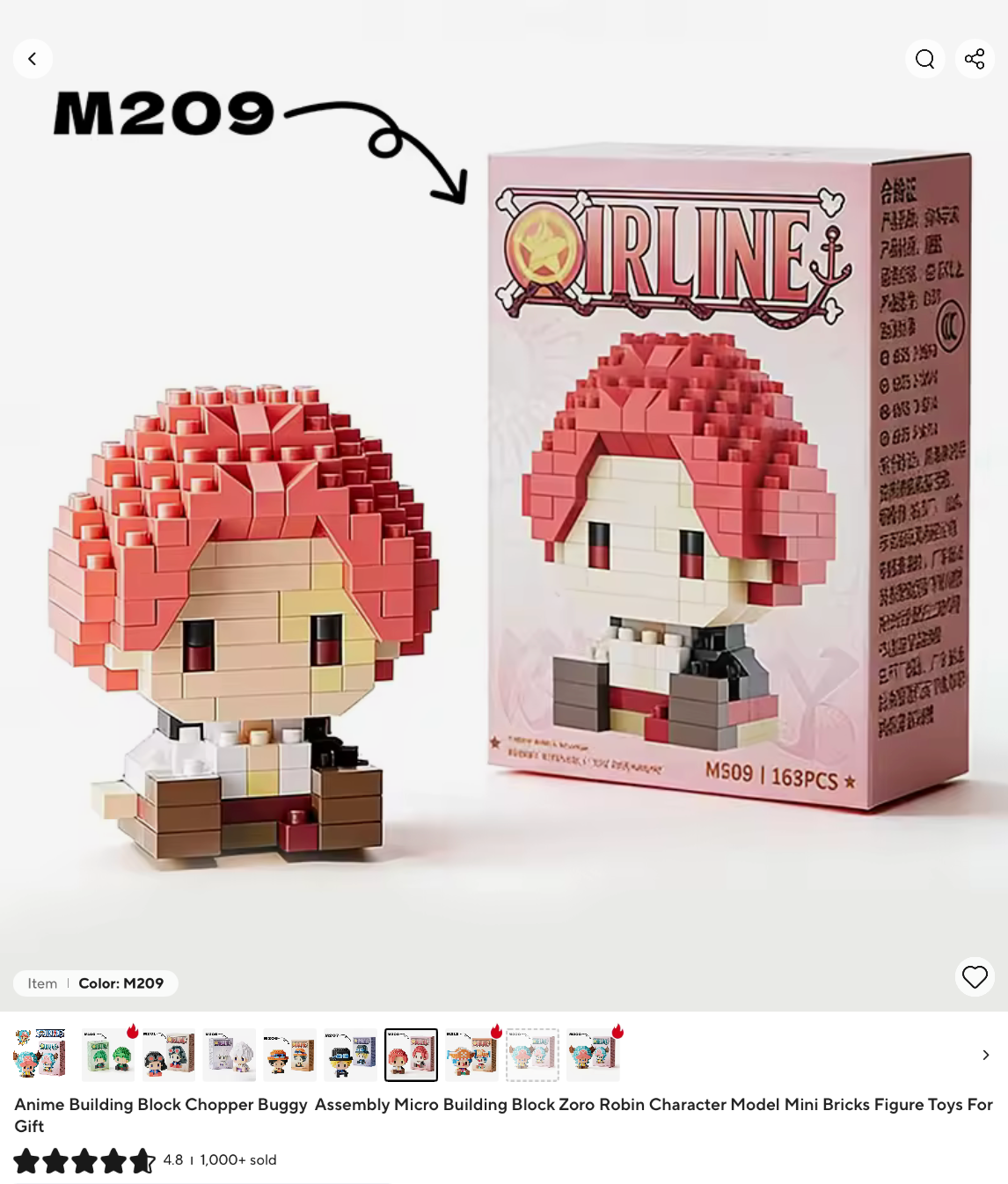 ONE PIECE Sun God Nika Luffy Micro Building Block Chopper Ace Buggy 3D Anime Model Assembly Mini Bricks Figure Toys