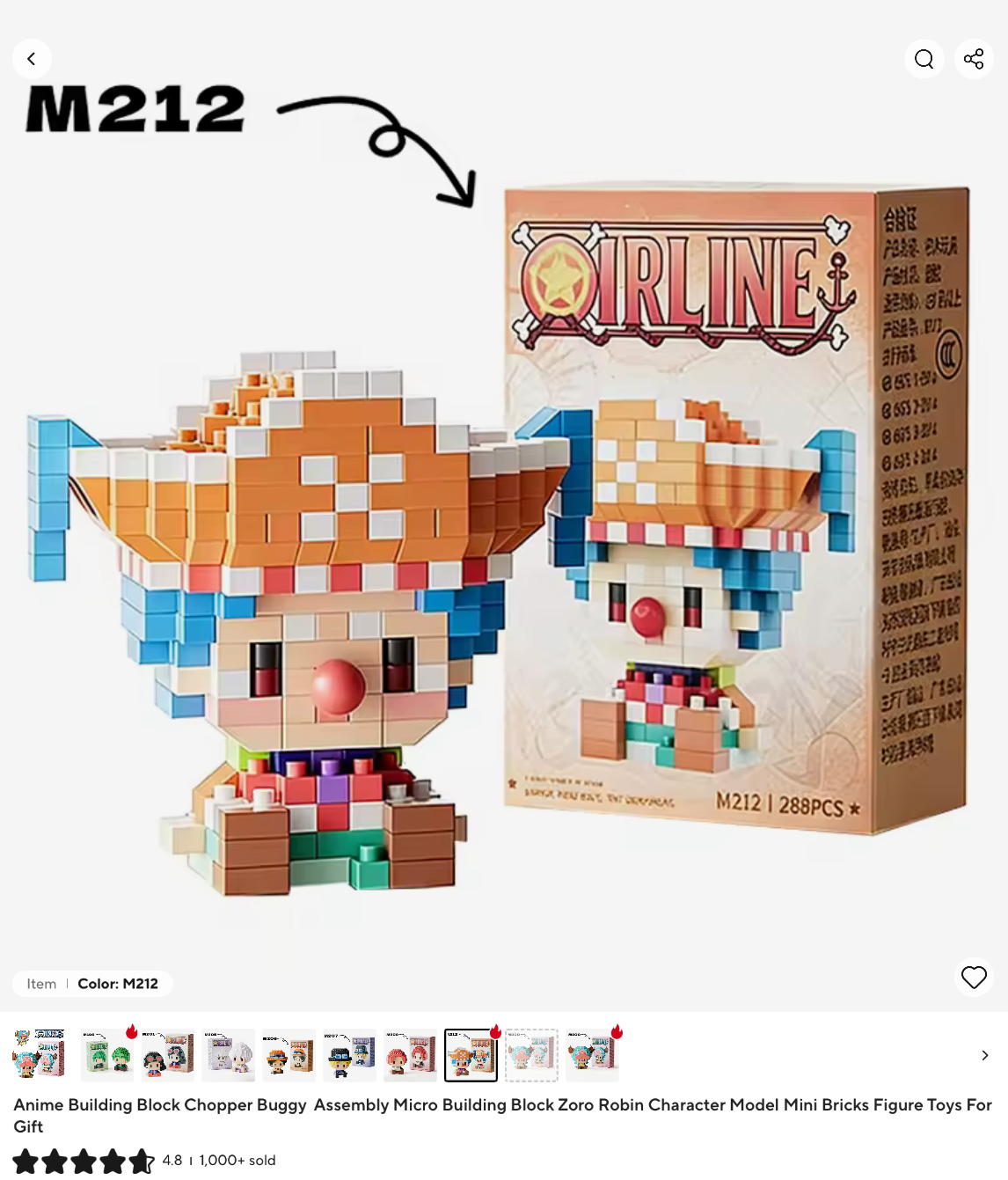 ONE PIECE Sun God Nika Luffy Micro Building Block Chopper Ace Buggy 3D Anime Model Assembly Mini Bricks Figure Toys
