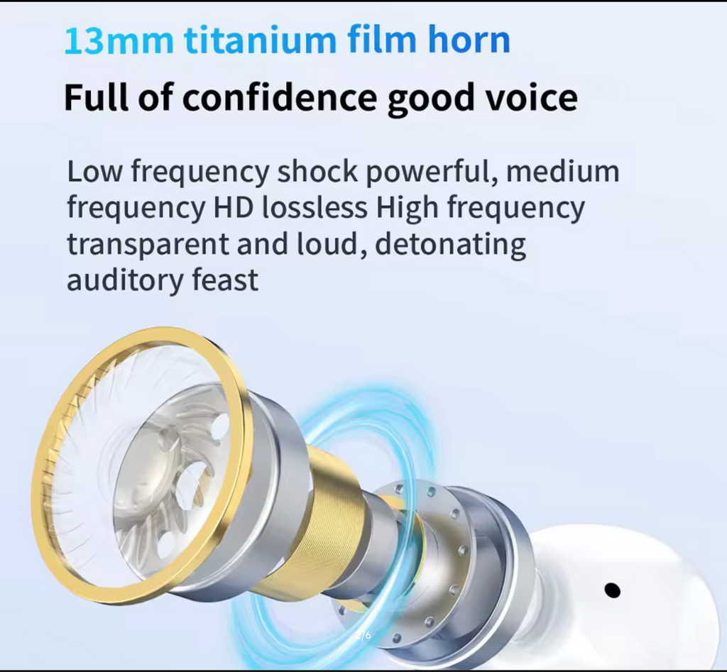 True Wireless Bluetooth Earbuds – HiFi Sound, Low Latency & Noise Reduction for iOS & Android