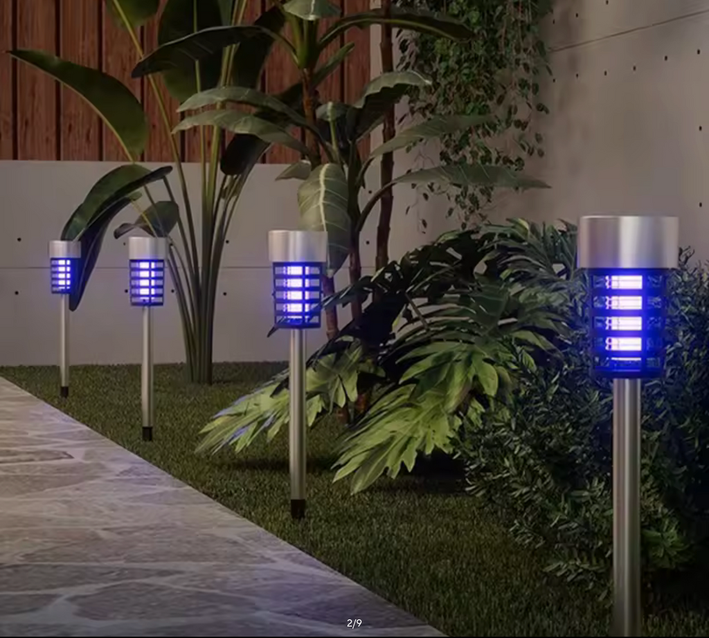 Solar Mosquito Killer Lamp – Outdoor Bug Zapper Stake Light with UV Fly & Gnat Trap for Garden, Patio, Yard, Lawn & Camping