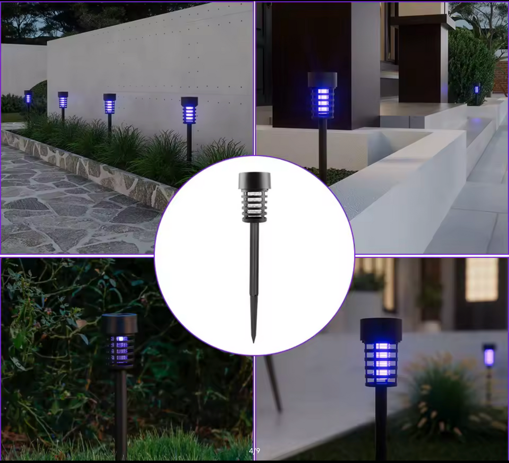 Solar Mosquito Killer Lamp – Outdoor Bug Zapper Stake Light with UV Fly & Gnat Trap for Garden, Patio, Yard, Lawn & Camping