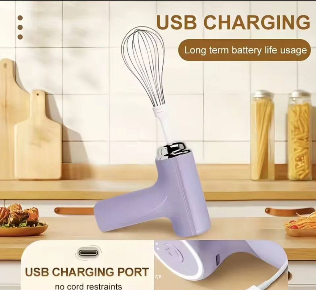 Electric Egg Beater Rechargeable Handheld Hand Mixer