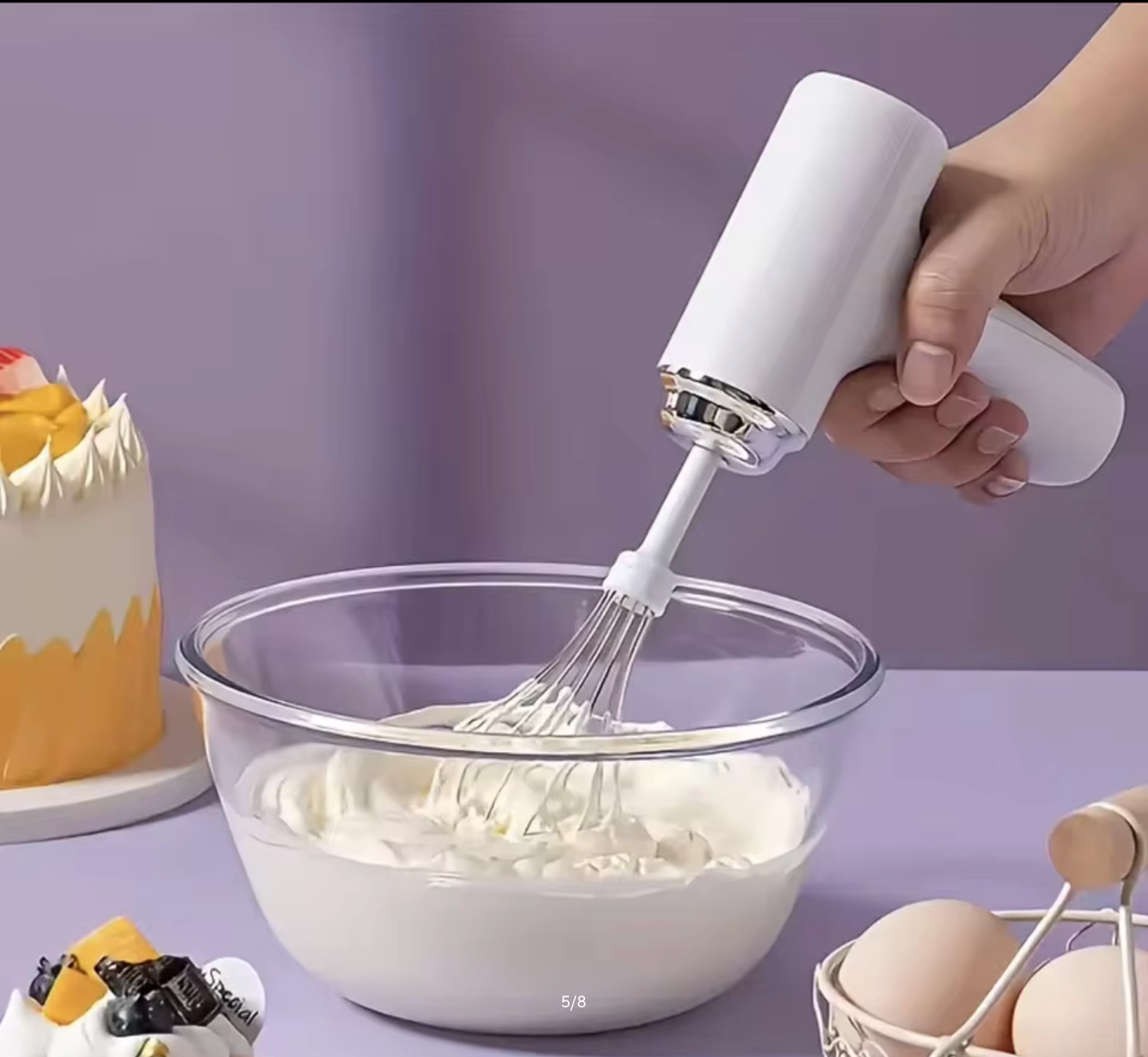 Electric Egg Beater Rechargeable Handheld Hand Mixer
