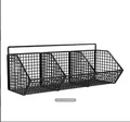 Wall Mounted Kitchen Storage Basket Suitable for Durable Metal Wire Storage of Spices, Garlic, Onions, and Vegetables