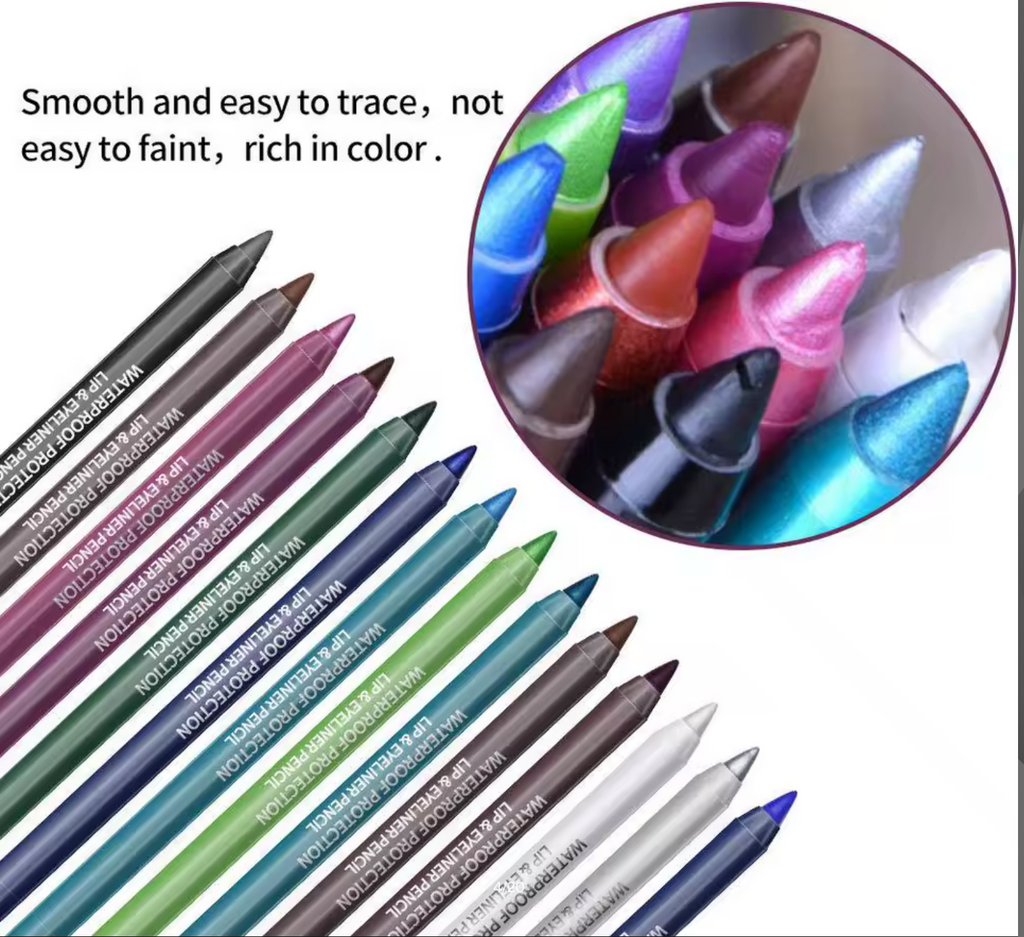 Silkworm Pearlescent Eyeshadow Pen Eyeliner Gel Pen Waterproof Eyebrow Pen High Gloss Colour Eyeliner Pen Long-Lasting Cosmetics