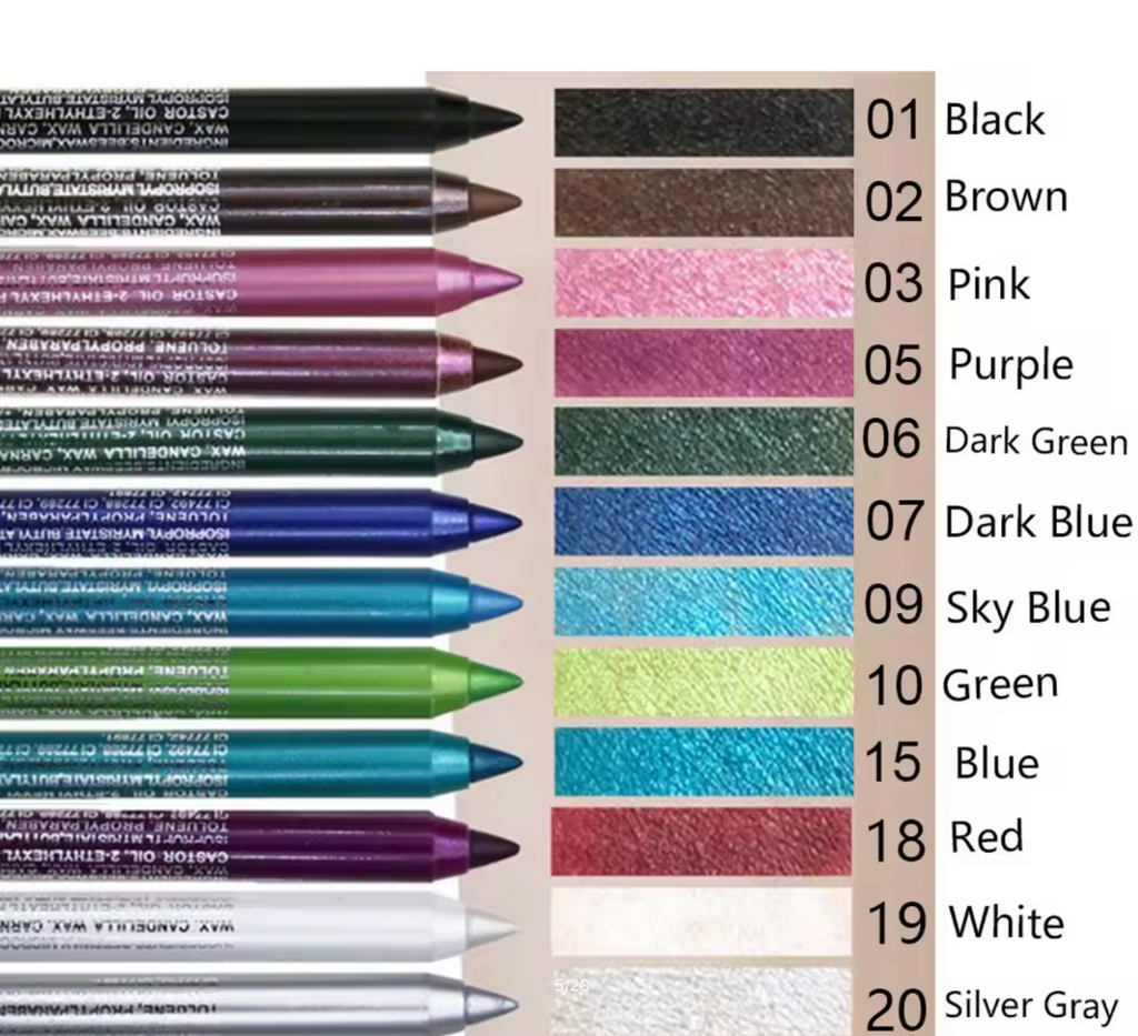 Silkworm Pearlescent Eyeshadow Pen Eyeliner Gel Pen Waterproof Eyebrow Pen High Gloss Colour Eyeliner Pen Long-Lasting Cosmetics