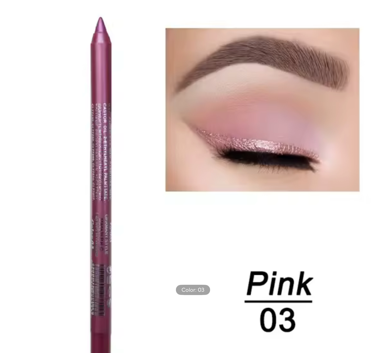 Silkworm Pearlescent Eyeshadow Pen Eyeliner Gel Pen Waterproof Eyebrow Pen High Gloss Colour Eyeliner Pen Long-Lasting Cosmetics