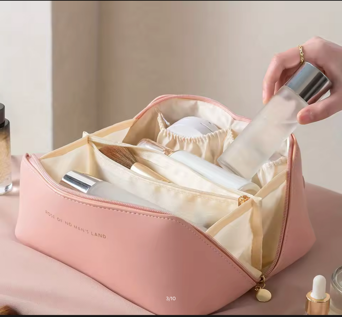 Makeup Organizer Female Toiletry Kit Bag Make Up Case Storage Pouch Luxury Lady Box, Cosmetic Bag, Organizer Bag For Travel Zip