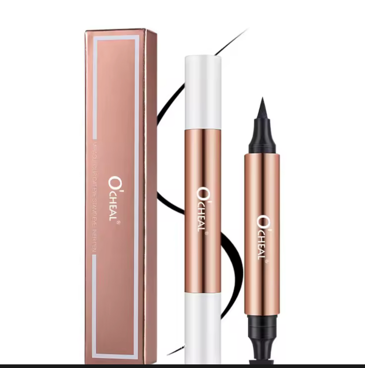 O'CHEAL Eyeliner Stamp Black Liquid Eyeliner Pen Waterproof Fast Dry Dual Head Eye Liner Pencil Make-up for Women Cosmetics Tool