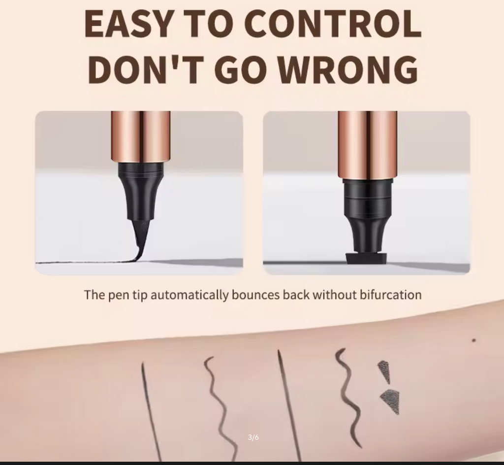 O'CHEAL Eyeliner Stamp Black Liquid Eyeliner Pen Waterproof Fast Dry Dual Head Eye Liner Pencil Make-up for Women Cosmetics Tool
