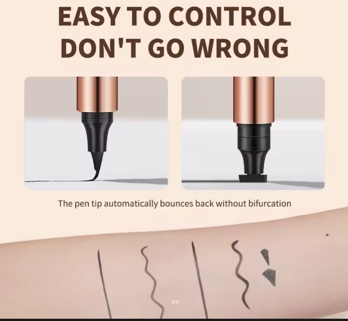 O'CHEAL Eyeliner Stamp Black Liquid Eyeliner Pen Waterproof Fast Dry Dual Head Eye Liner Pencil Make-up for Women Cosmetics Tool