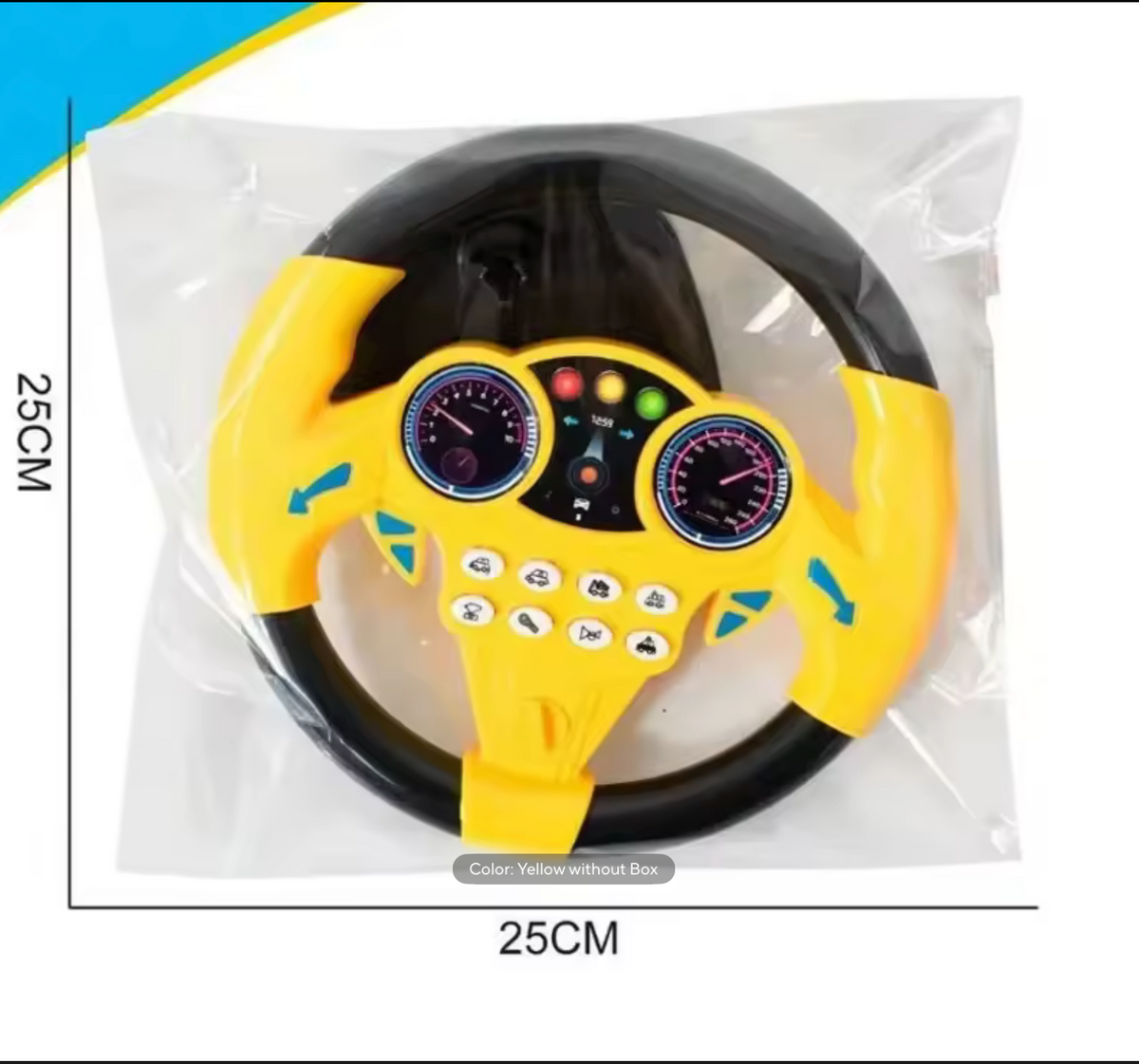 Infant Simulation Steering Wheel Toy – Light-Up Musical Stroller Copilot