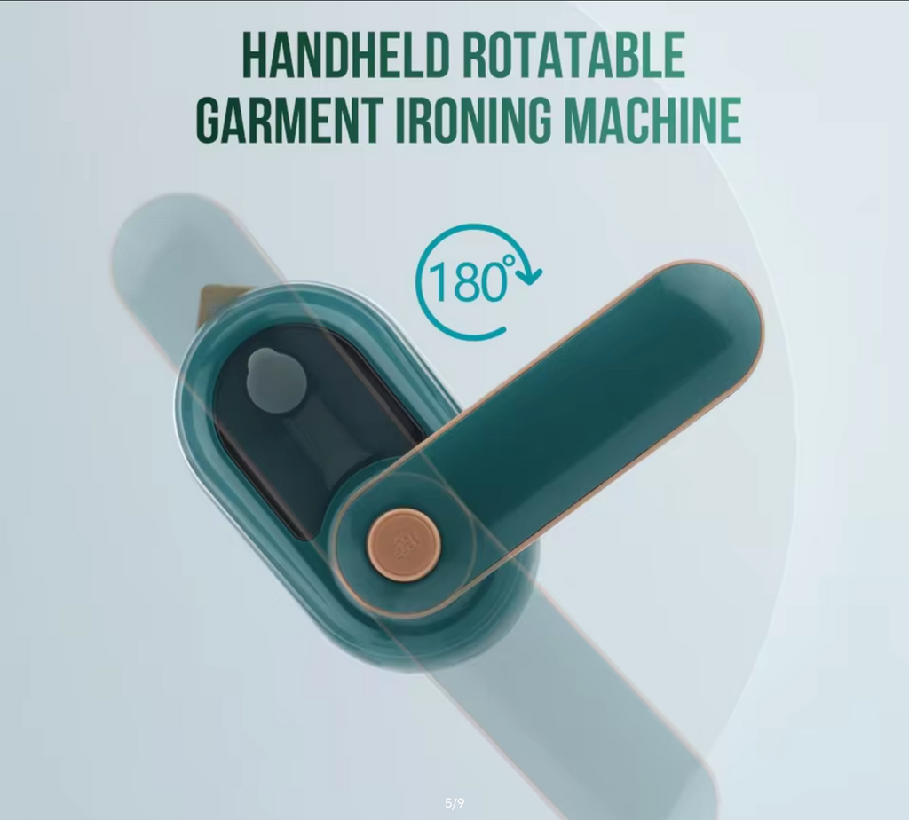 Mini Handheld Steam Iron 170° Rotating High-Temperature 180°C Portable Garment Steamer Wet & Dry Ironing Machine for Home & Travel