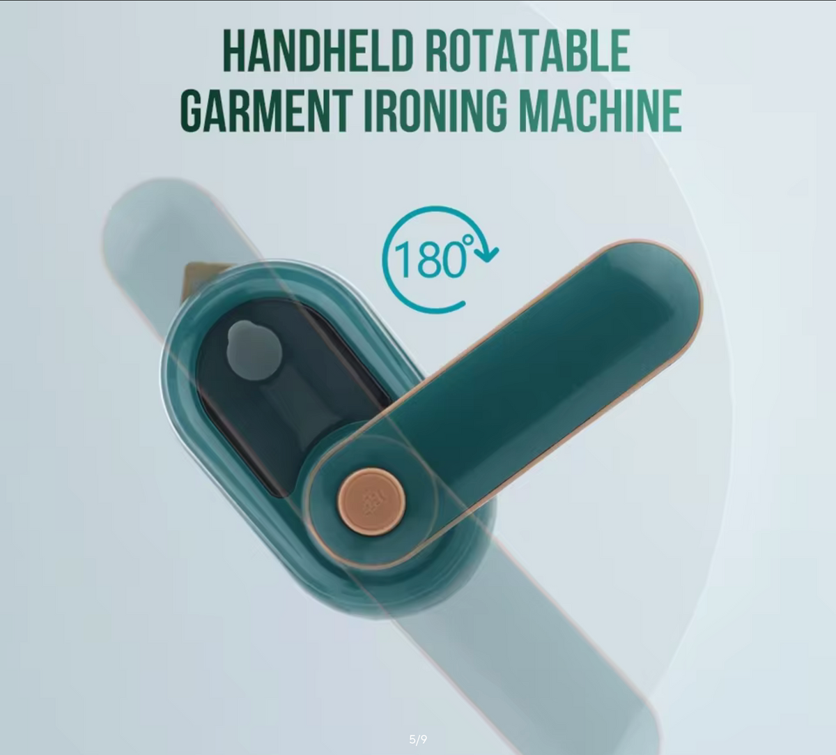 Mini Handheld Steam Iron 170° Rotating High-Temperature 180°C Portable Garment Steamer Wet & Dry Ironing Machine for Home & Travel