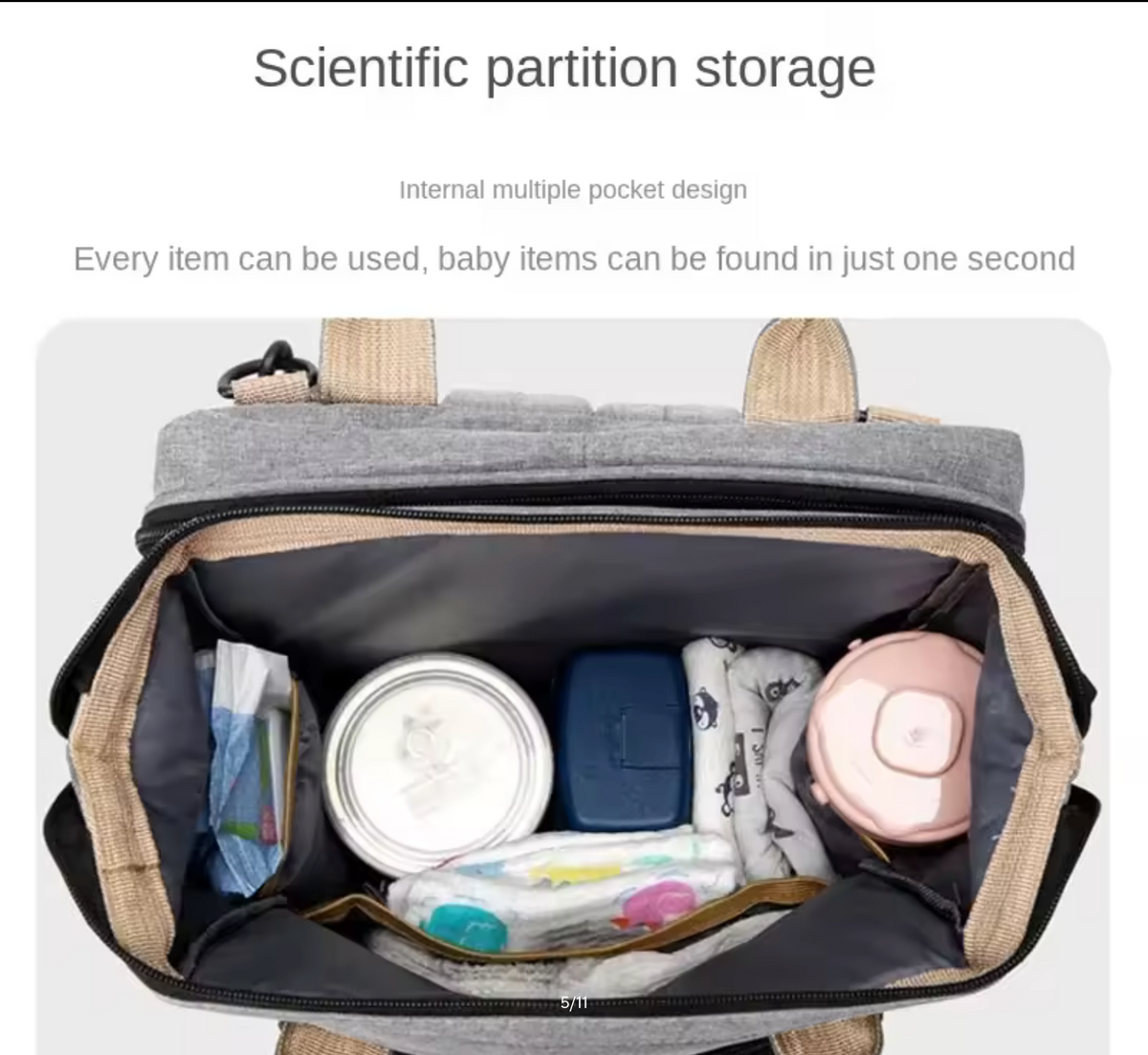 Mommy Diaper Bags Baby Bed Mother Large Capacity Nappy Milk Bottle Backpacks with Changing Mat Convenient Baby Nursing Bags