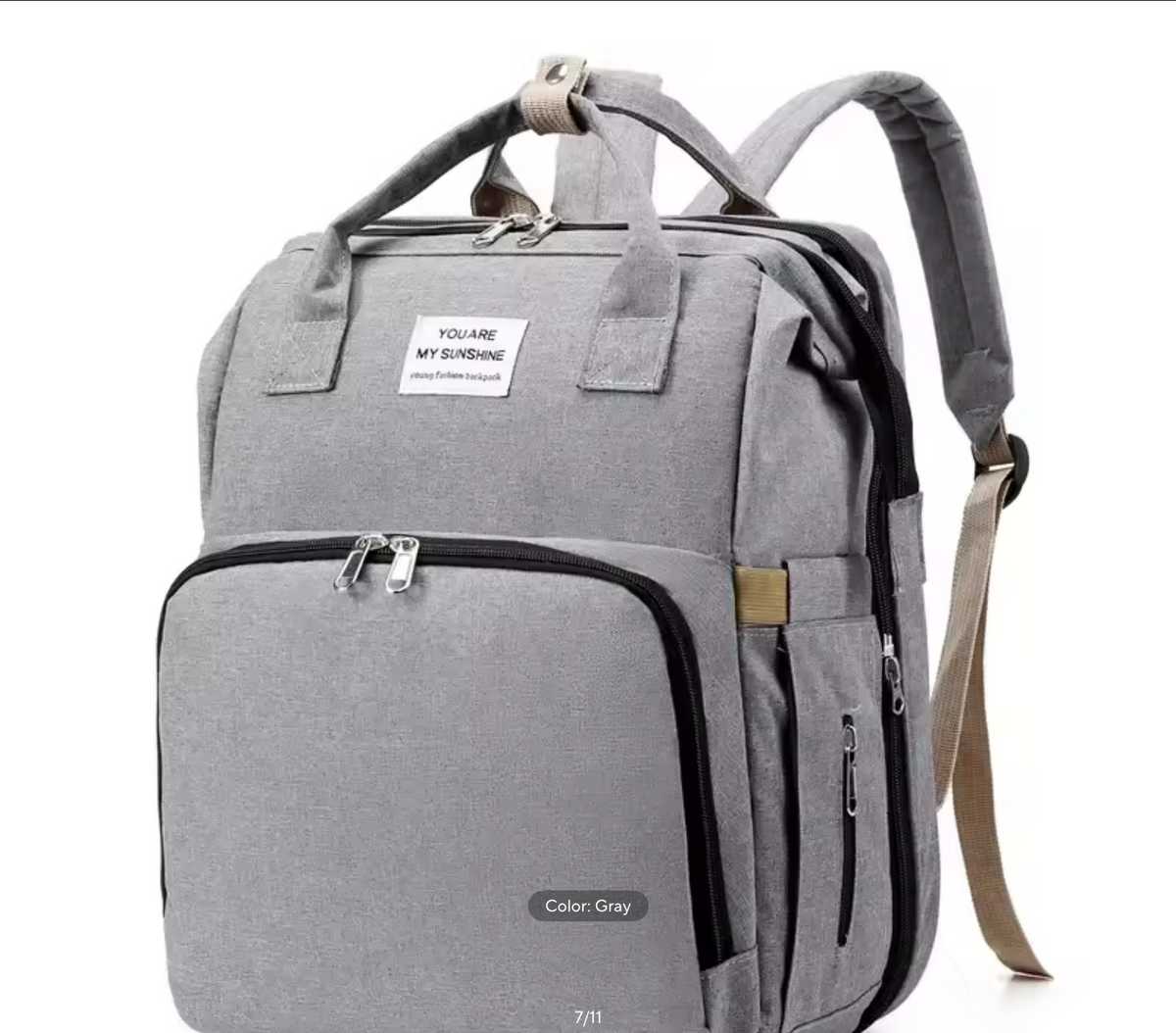 Mommy Diaper Bags Baby Bed Mother Large Capacity Nappy Milk Bottle Backpacks with Changing Mat Convenient Baby Nursing Bags