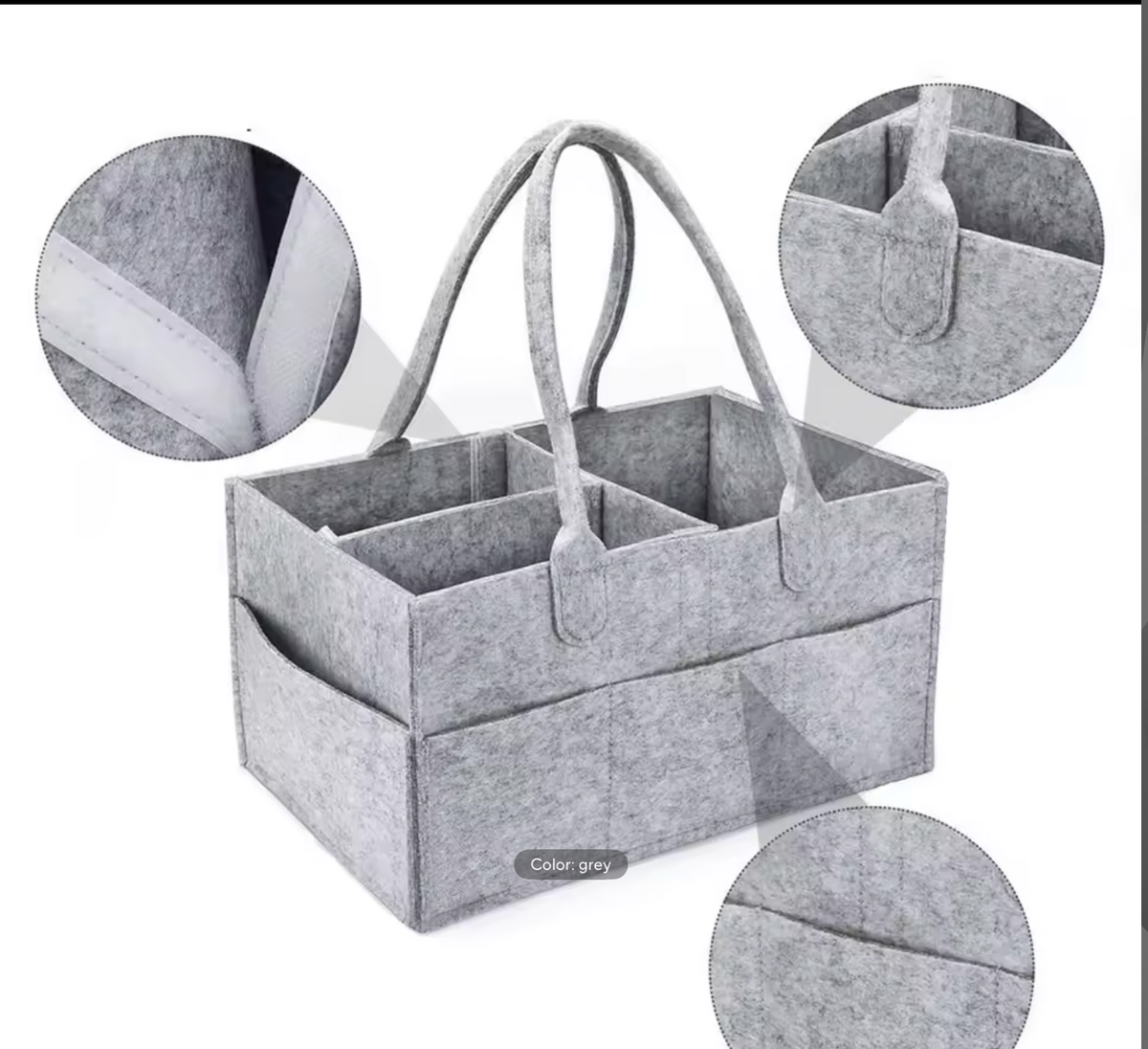 Children's Felt Diaper Storage Bag Baby Miscellaneous Toys Diapers Large Capacity Felt Diaper Bag
