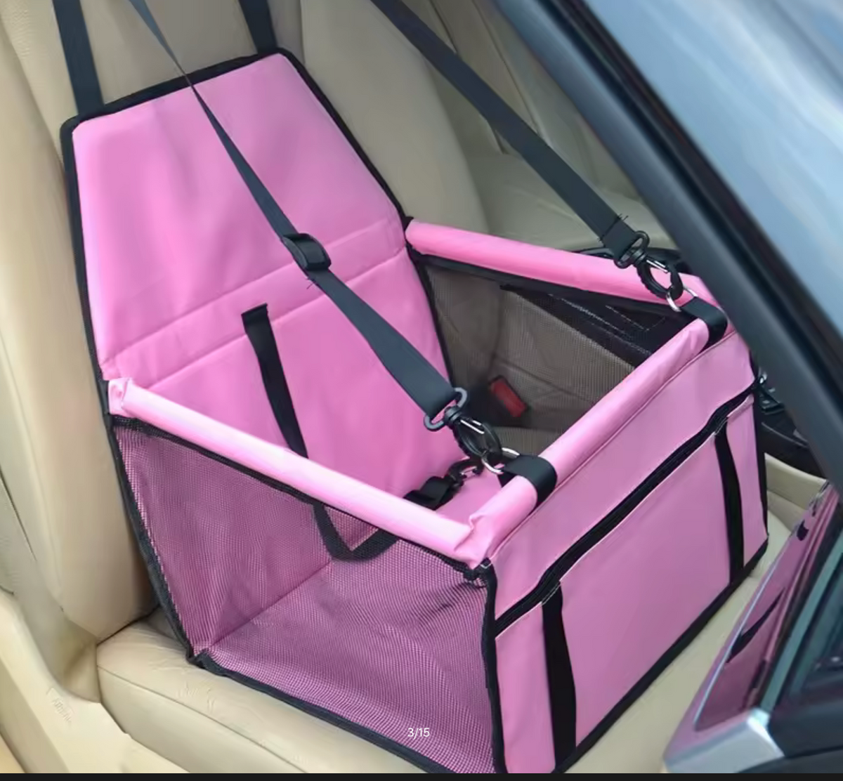 Dog Car Seat Cover Pet Transport Carrier Folding Hammock for Small Dogs