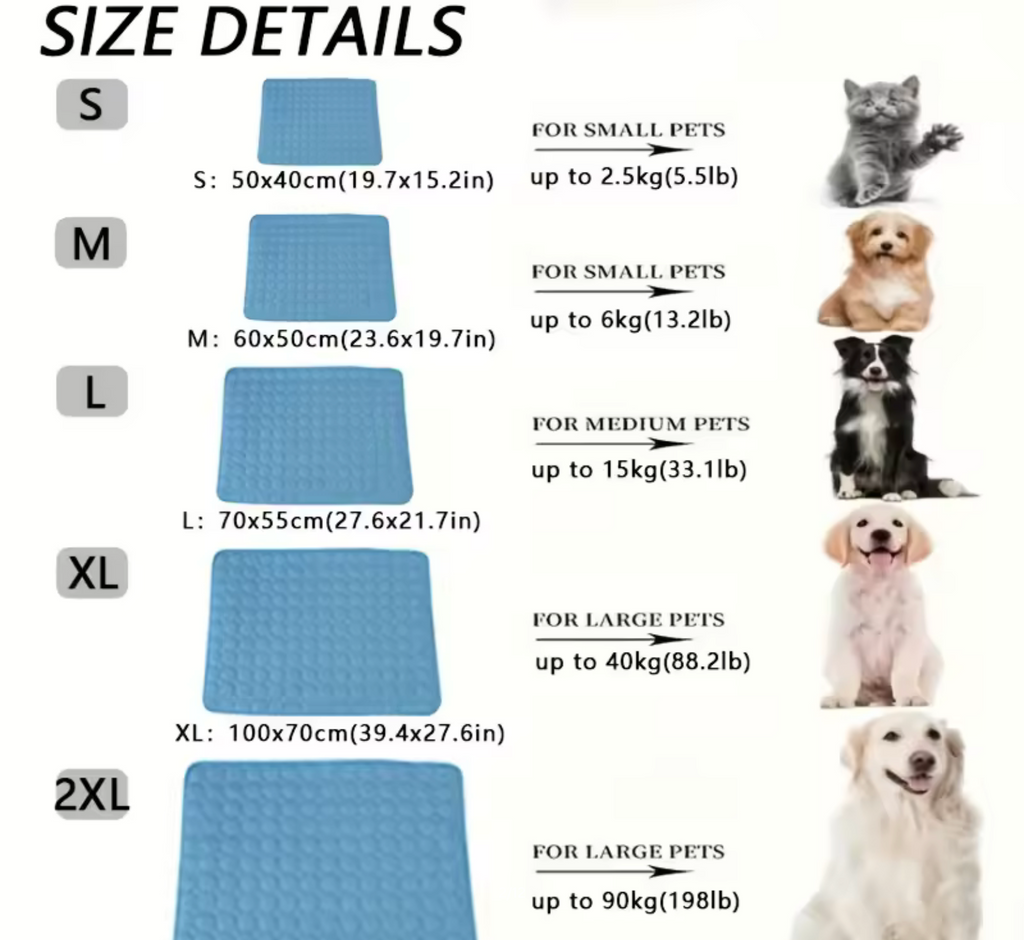 Dog Cooling Mat Summer Pet Cold Bed Extra Large For Small Big Dogs Pet Accessories Cat Durable Blanket Sofa Cat Ice Pad Blanket