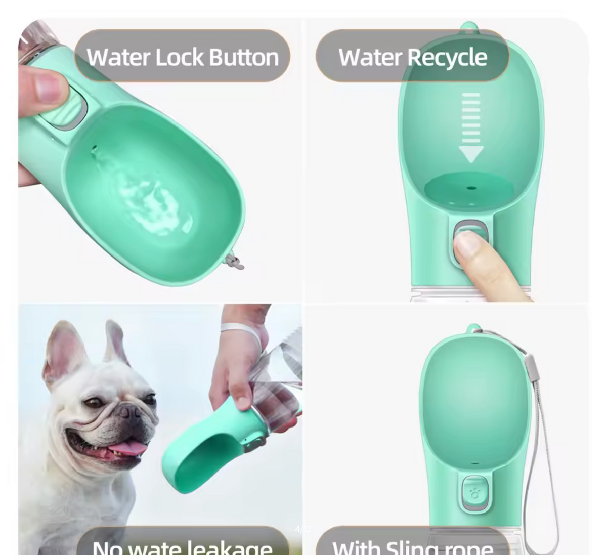 Dog Water Bottle For Pet Dogs Cats Water Feeder Bowls Outdoor Travel Leakproof Puppy Drinking Container Pug Chihuahua Labrador