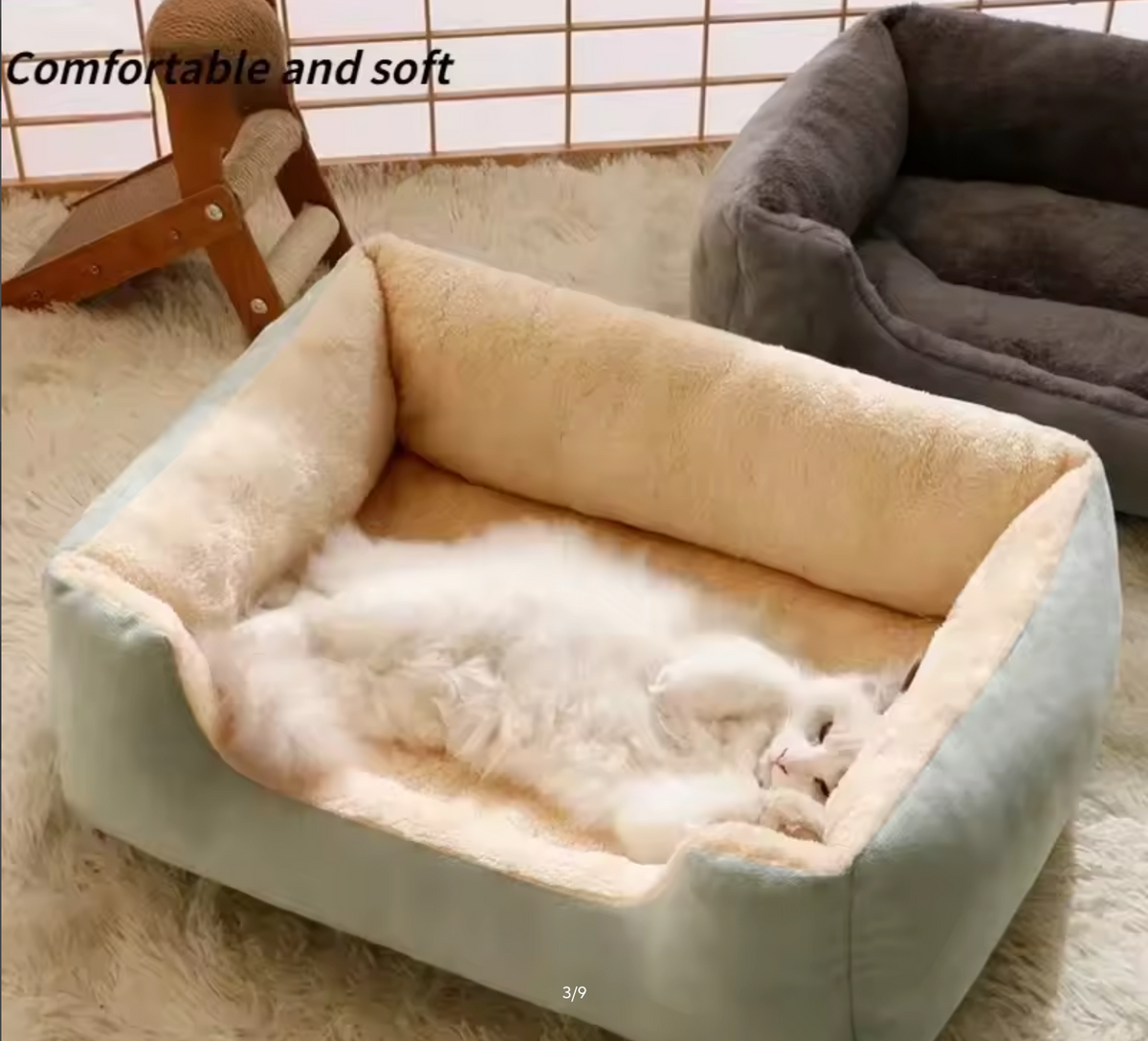 Bed for Cats Pet Products Cushions Kitten Winter Accessories Dog All Houses Supplies Things Accessory Habitats Basket House Beds
