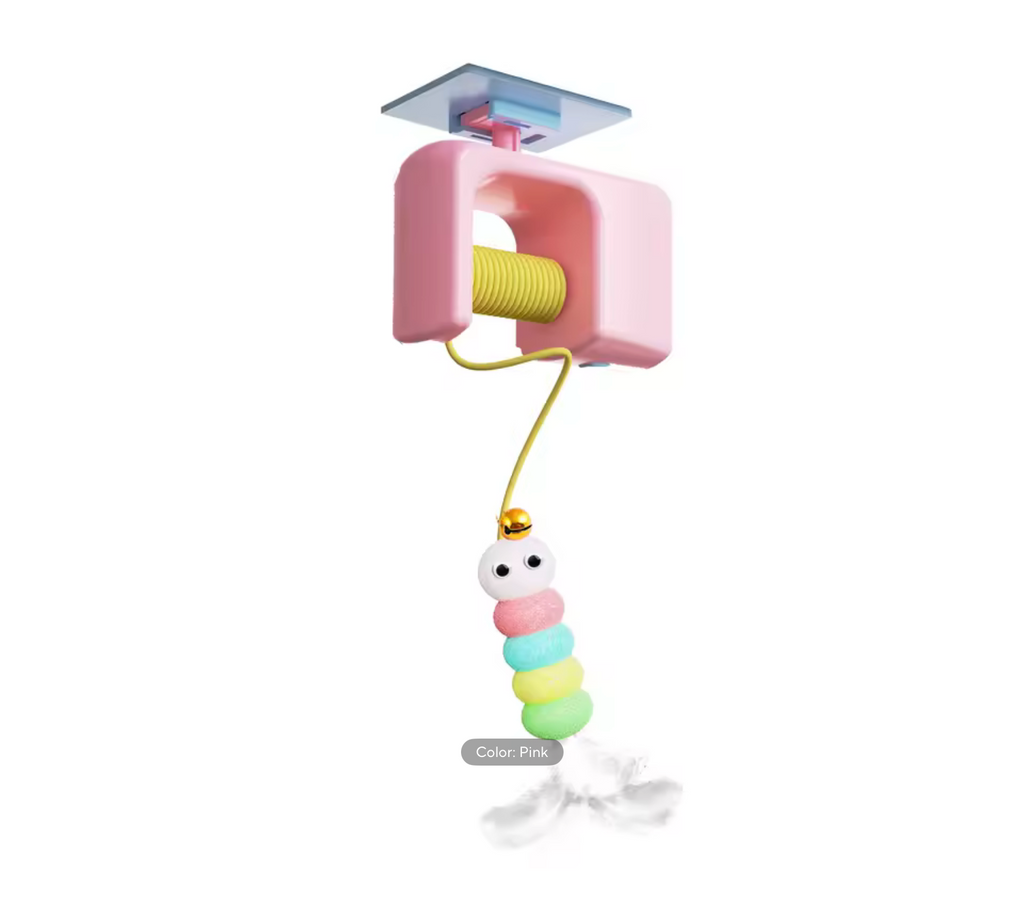 Cats Toys Pet Stress Relief Rechargeable Interactive Hanging Door Automatic Electric Flying Bird Cat Toy for Hunt Elastic Rope