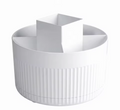 360 Rotating Plastic Desk Pen Organizer with 5 Slots, Dual-Purpose Art Supply Pencil Cup for Office, School, Home