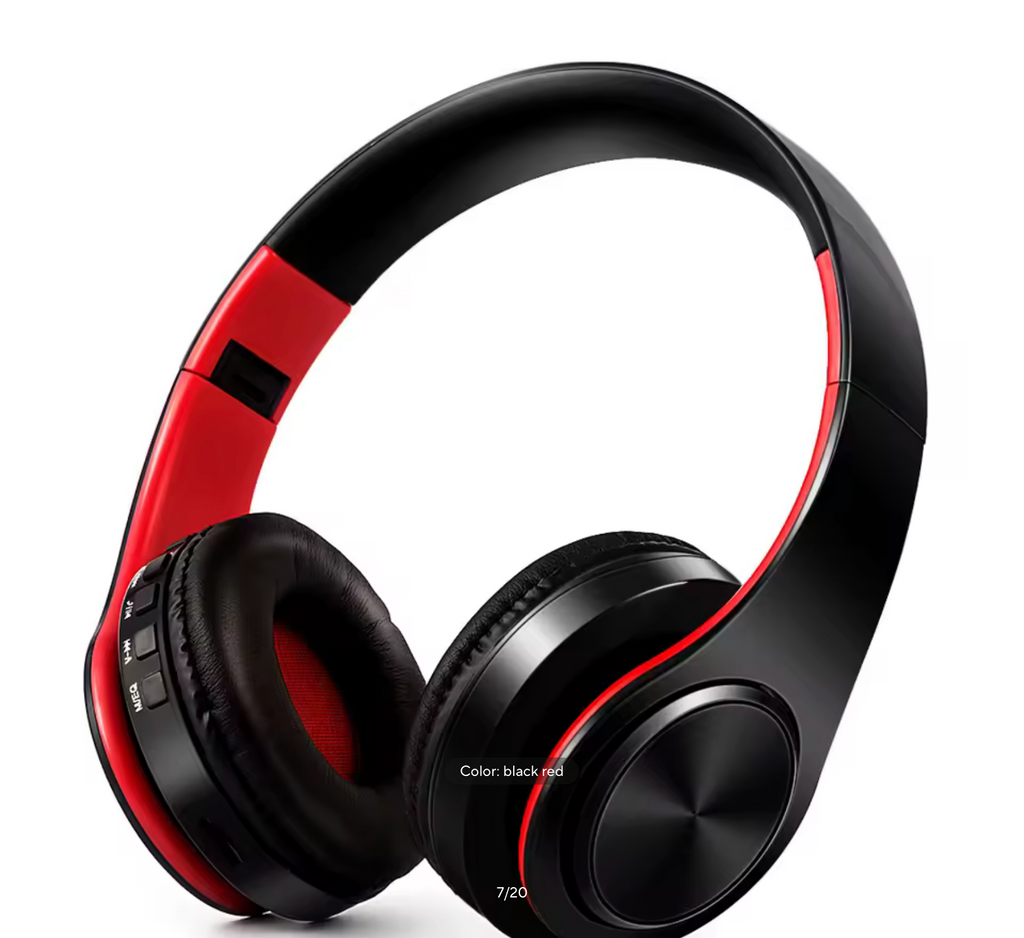 Men Gift Gold Wireless Headphones Bluetooth Earphone Stereo Headset Game with Build-in MIC with Universal for Android and iOS