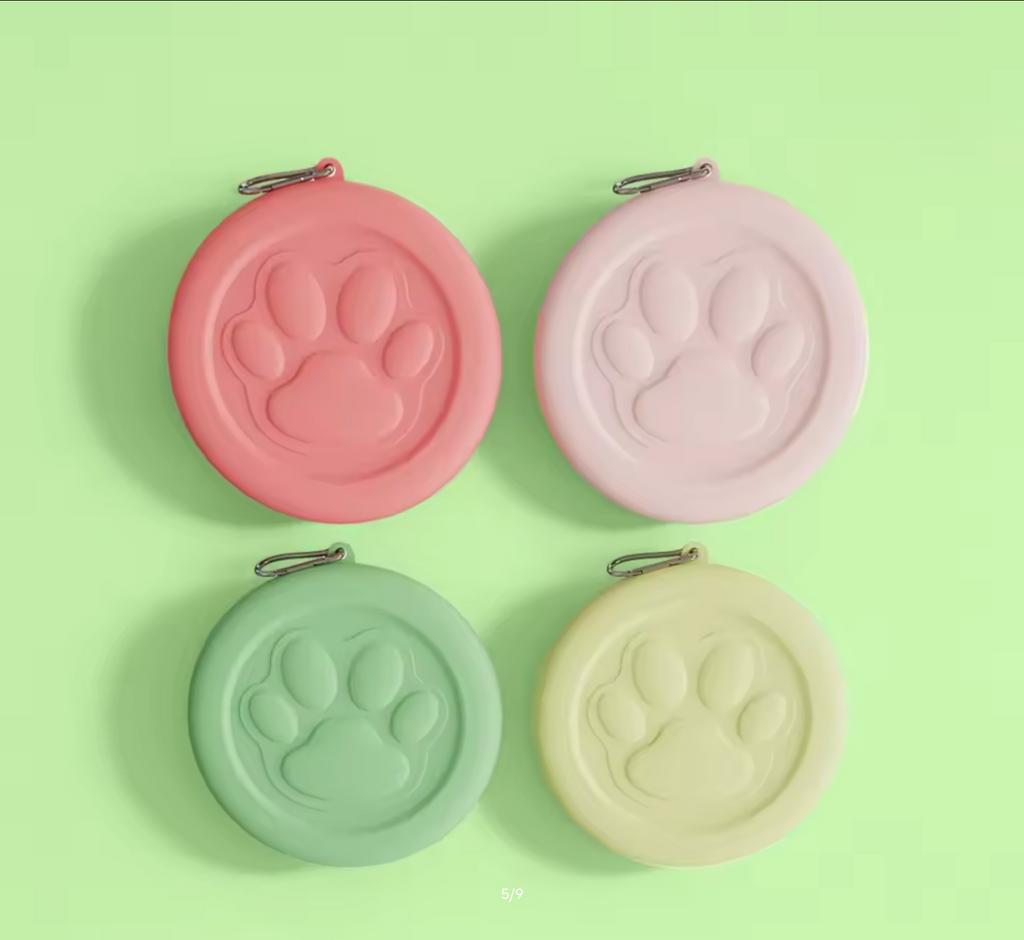 Portable Outdoor Pet Bowl: 2-in-1 Travel Dog Food/Water Dish with Treat Compartment for Hiking, Camping, and On-the-Go Feeding