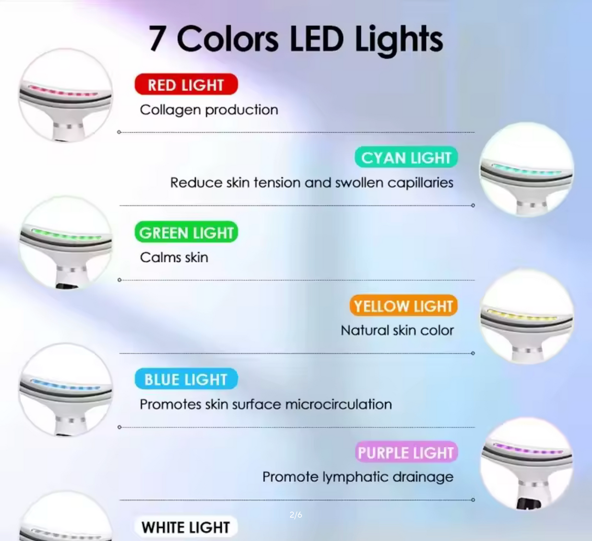 Home Use LED Face Neck Massager 7 Colors Light Therapy 7 Modes 3 Levels Vibration Face Lifting Anti Wrinkle Beauty Instrument