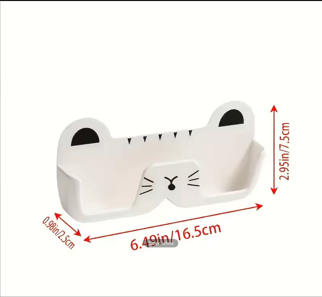 Wall-Mounted Glasses Storage Holder Bedside Bathroom Sunglasses Display Props Creative Cat Shape Glasses Frame Jewelry Box