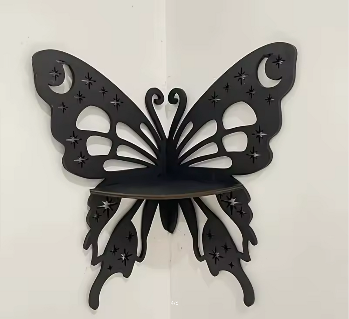Butterfly Wall Decoration Hanging Wooden Skeleton Candle Holder Shelf Decorative Shelf Home Decorations