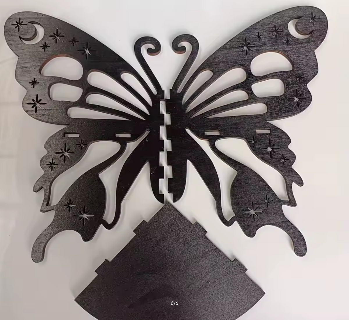 Butterfly Wall Decoration Hanging Wooden Skeleton Candle Holder Shelf Decorative Shelf Home Decorations