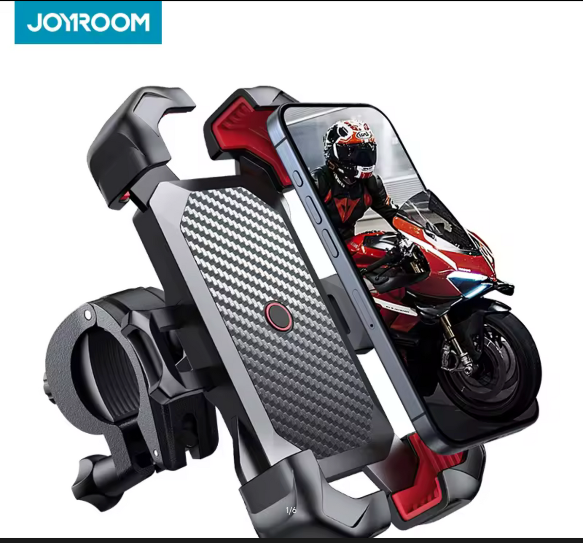 Joyroom Bike Phone Holder 360° View Universal Bicycle Phone Holder for 4.7-7 inch Mobile Phone Stand Shockproof Bracket GPS Clip