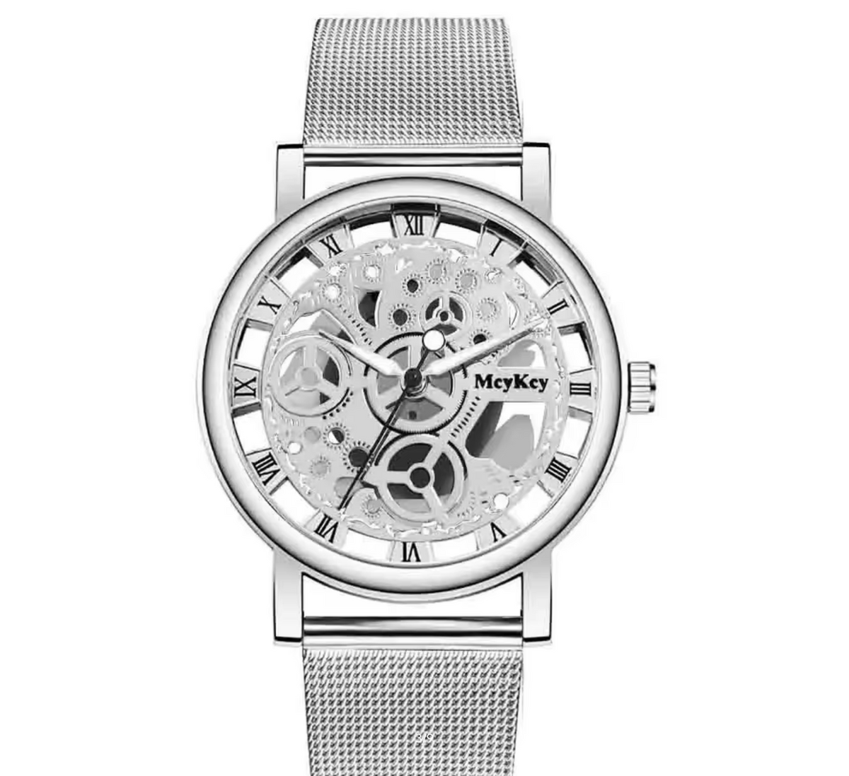 Fashion Top Women Hollow Skeleton Faux Mechanical Watch Ladies Metal Mesh Quartz Wrist Watch