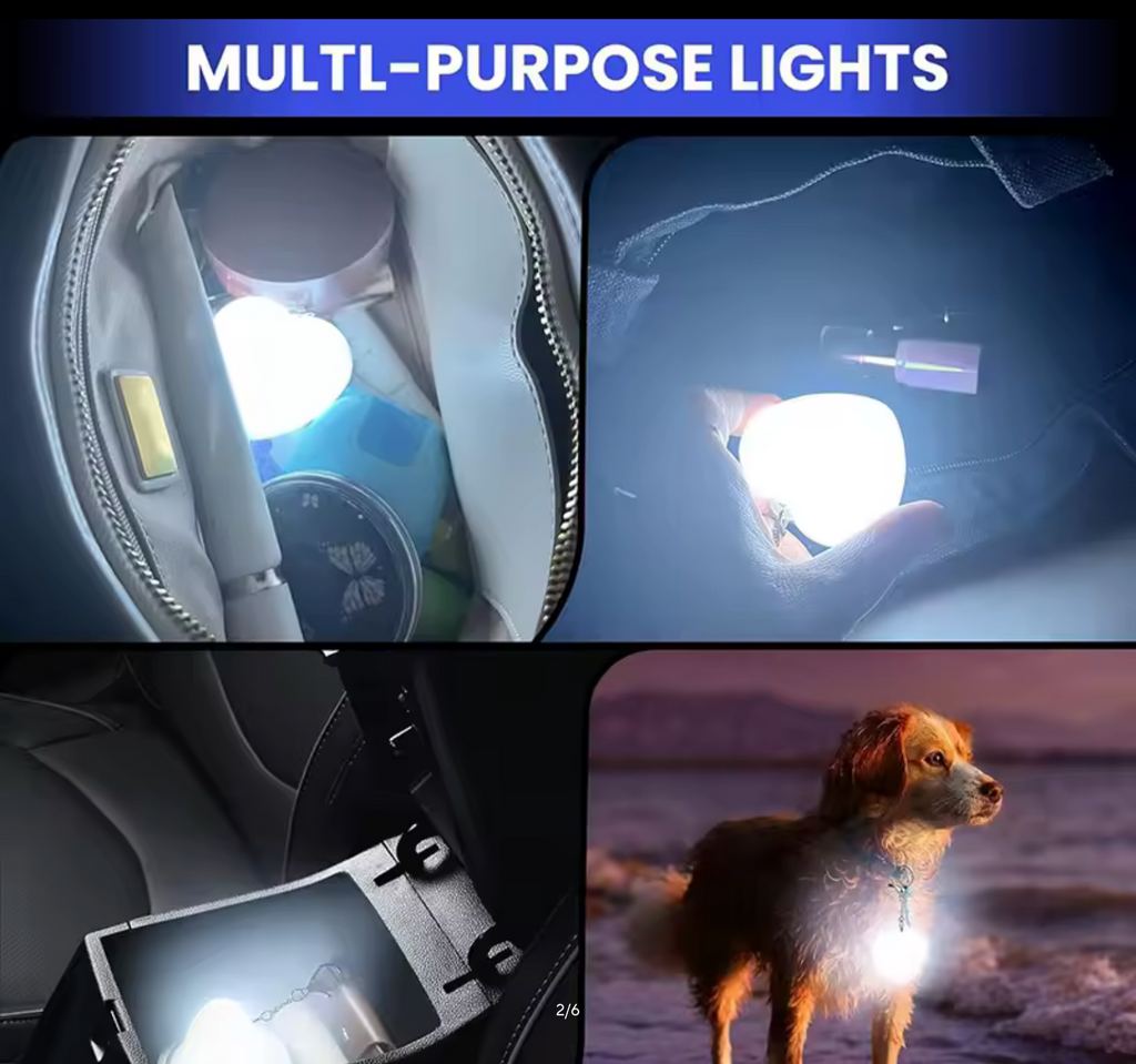 Purse Glow Heart Light Portable Touch Handbag Light USB Rechargeable Cute Heart Keychain Light for Handbag Backpack Decoration