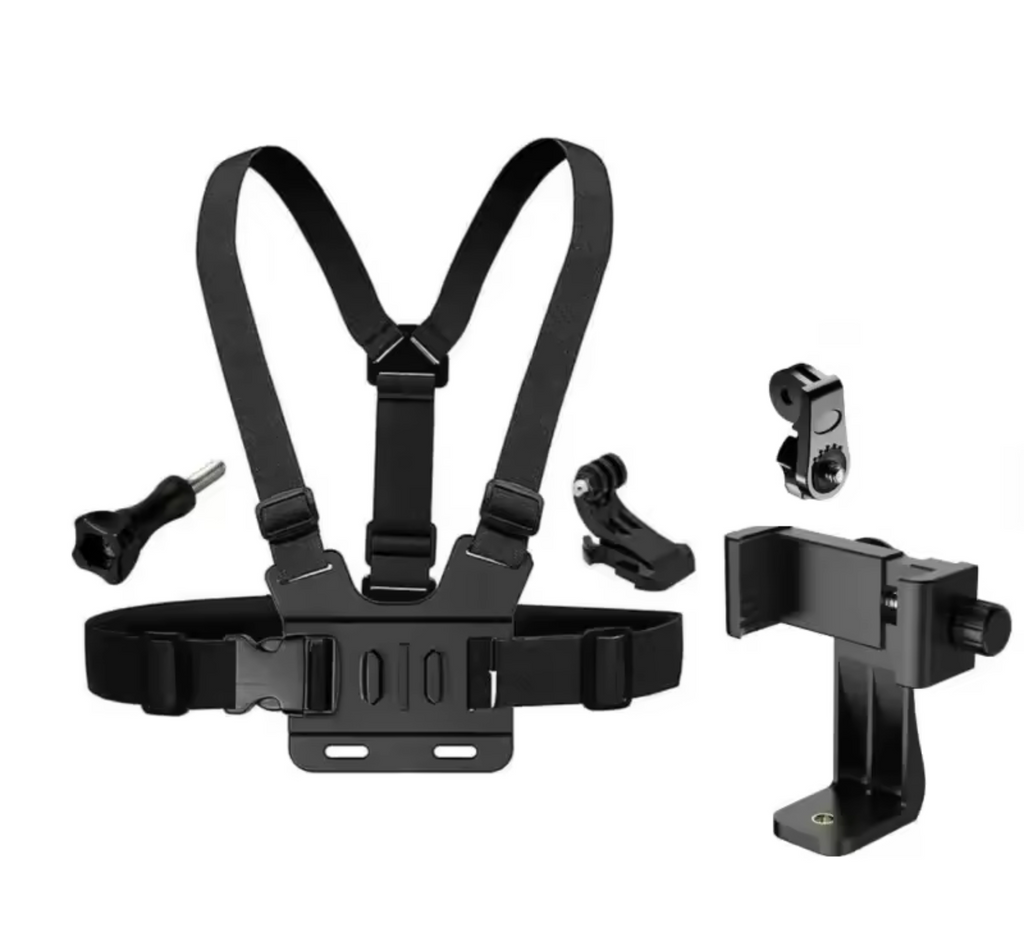 1 PC Adjustable Phone Clip Holder With Chest Strap Fixation Bracket for Sport Camera Mobile Phone Camera Black Holder Accessory