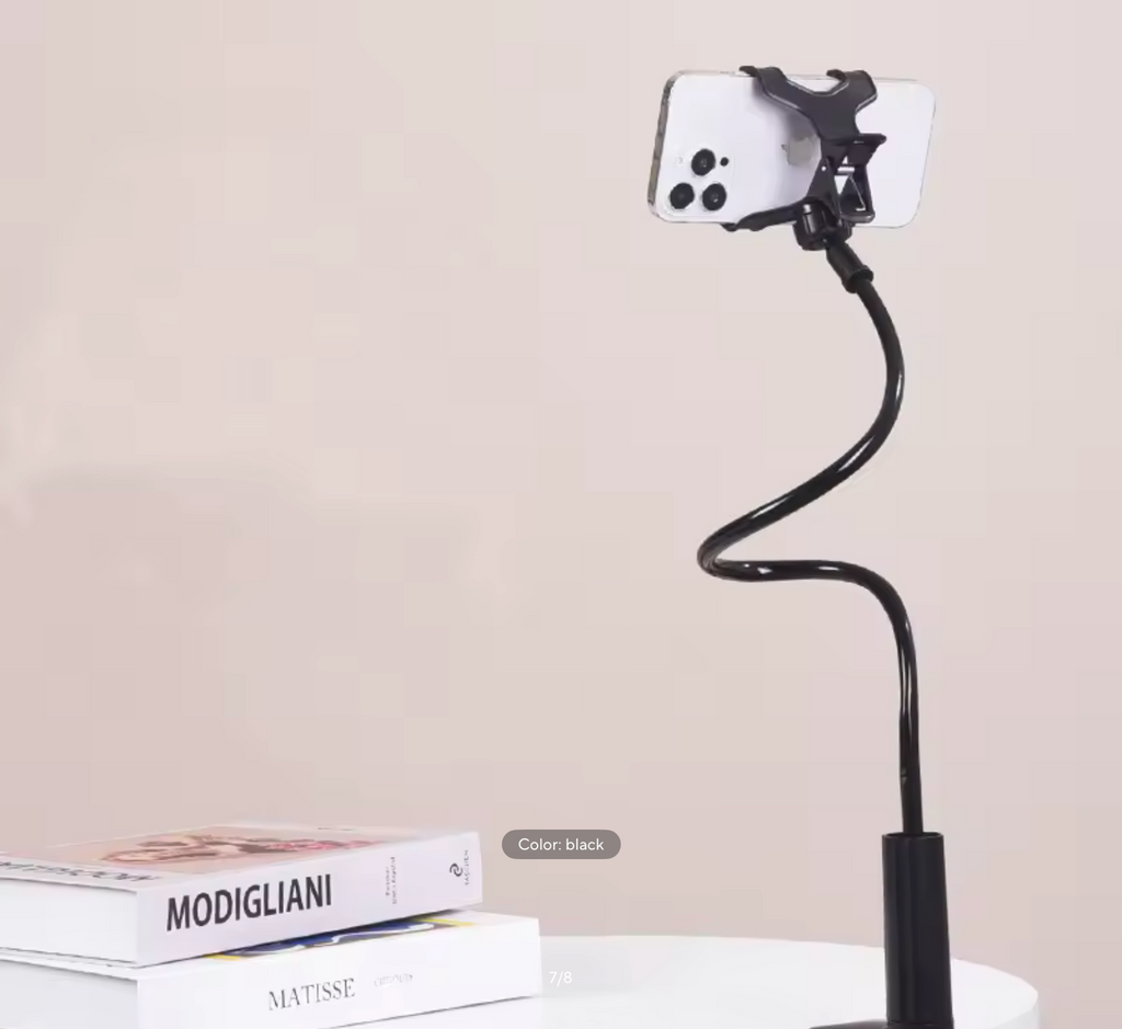 Lazy Bedside Desktop Mobile Phone Clamp Bracket Flexible Long Arm Gooseneck Lazy Person Bracket With Handle Overhead Live Bracket