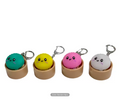 2026 Simulation Dumpling Keyboard Clicker Stress Relief Toy LED Glowing Cute Dumpling Keychain for GiftBags Pendant Party