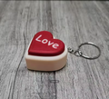 3D Printed Cat Paw Clicker Key Chain Pendant Love Heart Button Key Ring Cartoon Bag Hanging Decor 2026