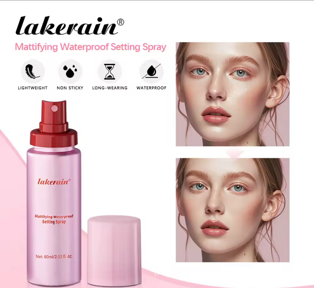Mattifying Waterproof Setting Spray – Glossy & Matte Finish for All Skin Types