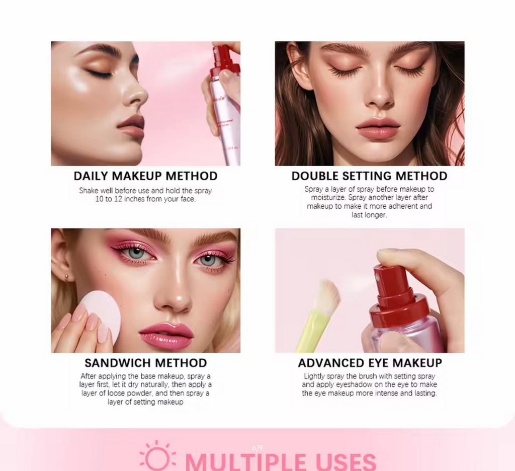 Mattifying Waterproof Setting Spray – Glossy & Matte Finish for All Skin Types