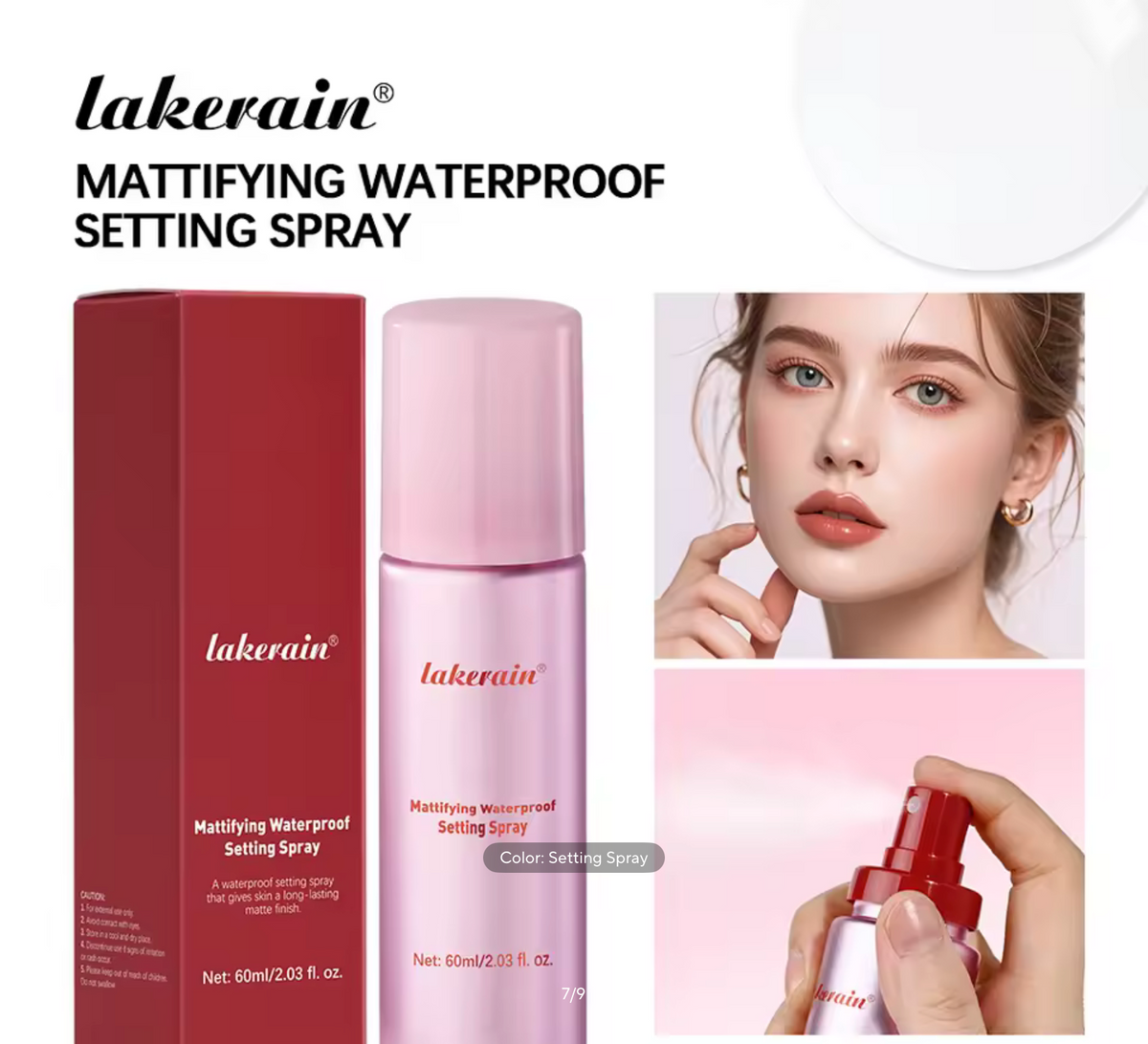 Mattifying Waterproof Setting Spray – Glossy & Matte Finish for All Skin Types