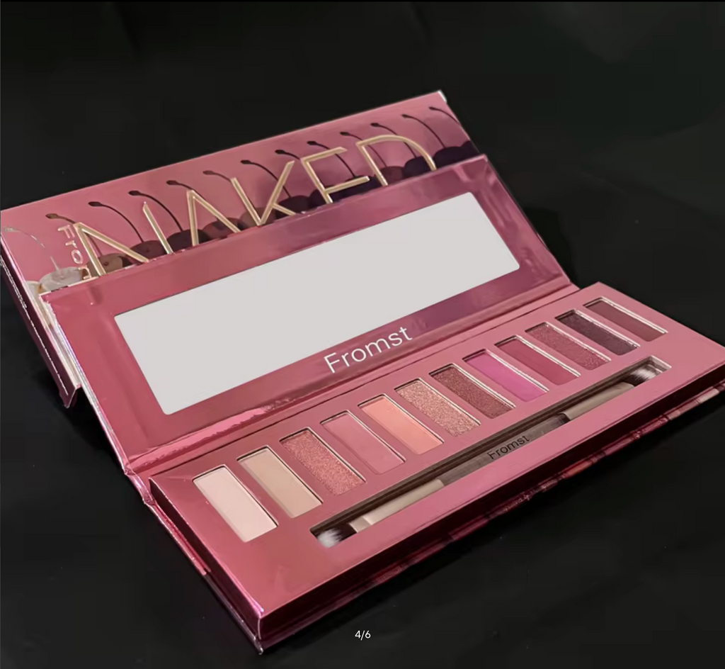 12 Colors Eyeshadow Palette – Long Lasting Easy Makeup, Brown & Pink Shades