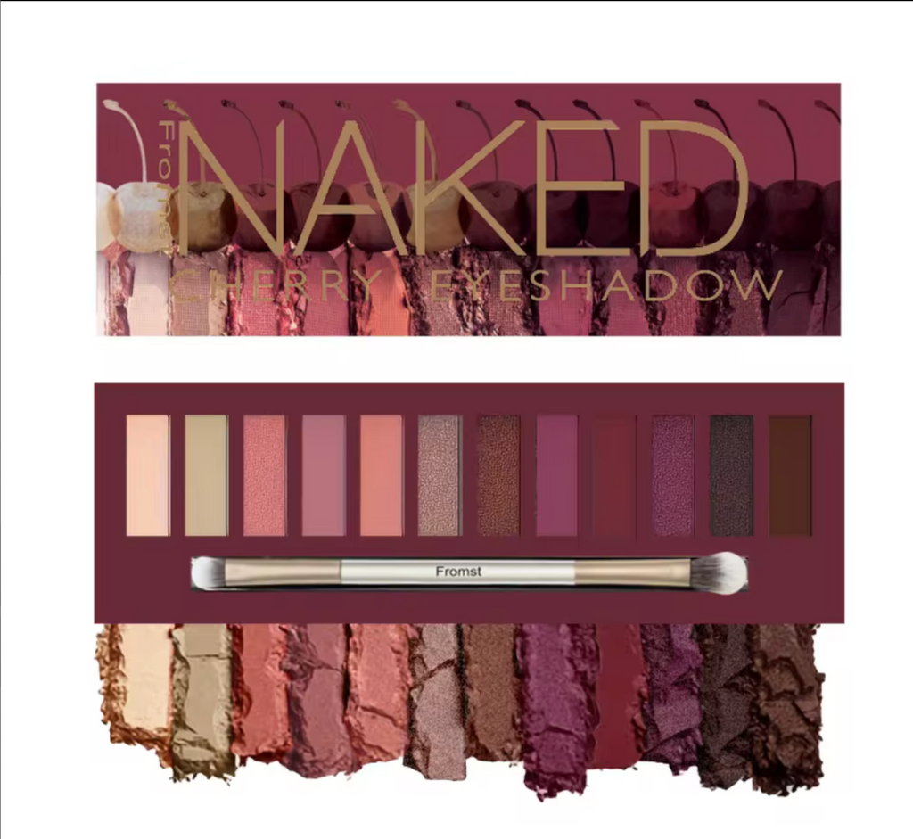 12 Colors Eyeshadow Palette – Long Lasting Easy Makeup, Brown & Pink Shades