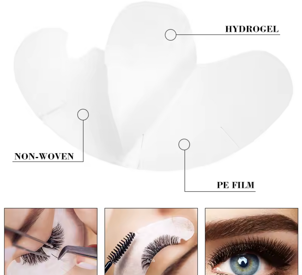 50 Pairs Eye Pads for Eyelash Extension – Hydrogel Under Eye Patches
