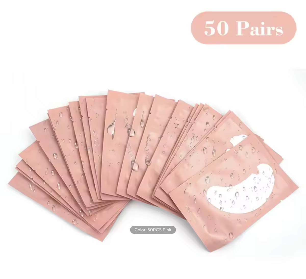 50 Pairs Eye Pads for Eyelash Extension – Hydrogel Under Eye Patches