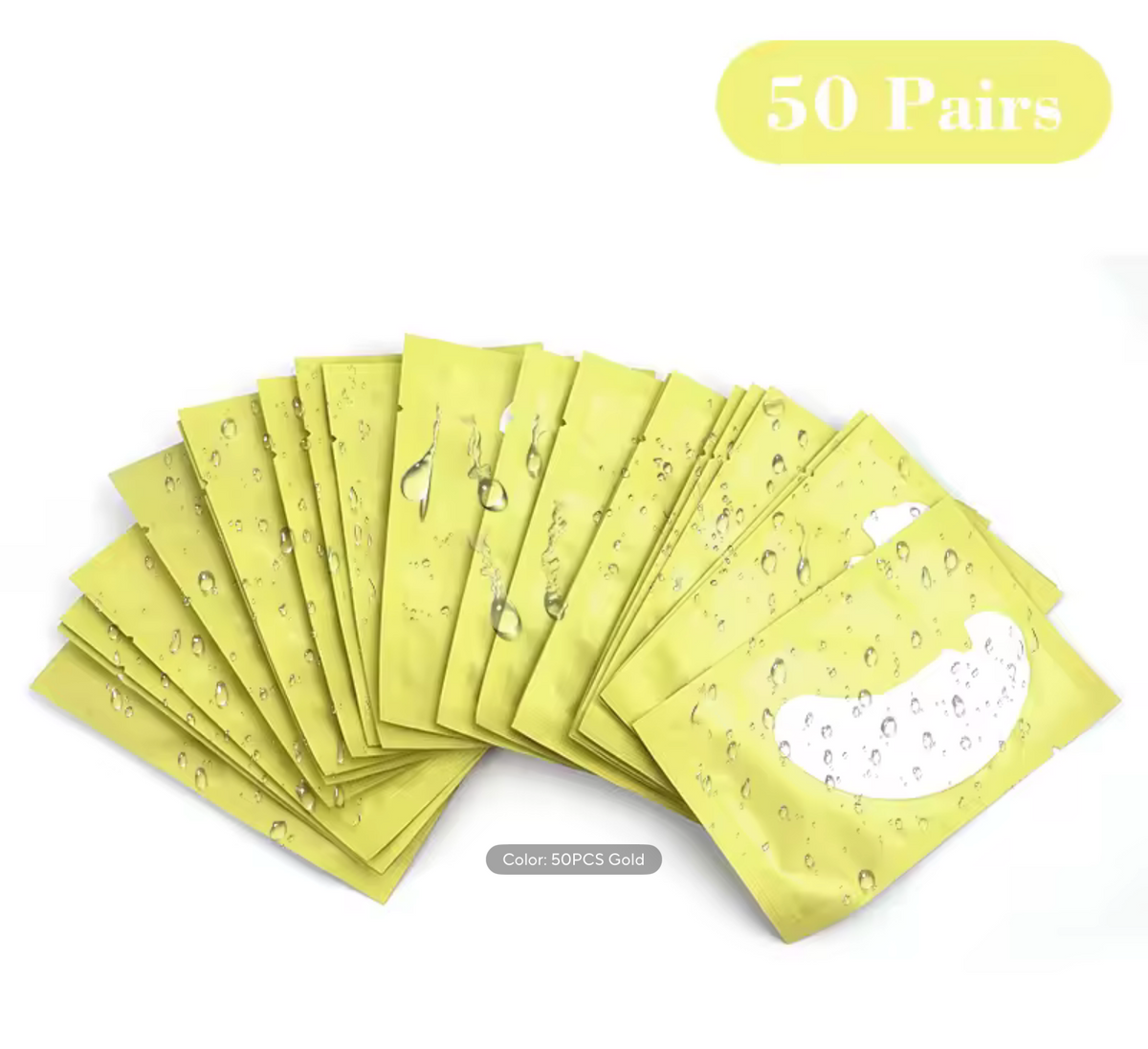50 Pairs Eye Pads for Eyelash Extension – Hydrogel Under Eye Patches
