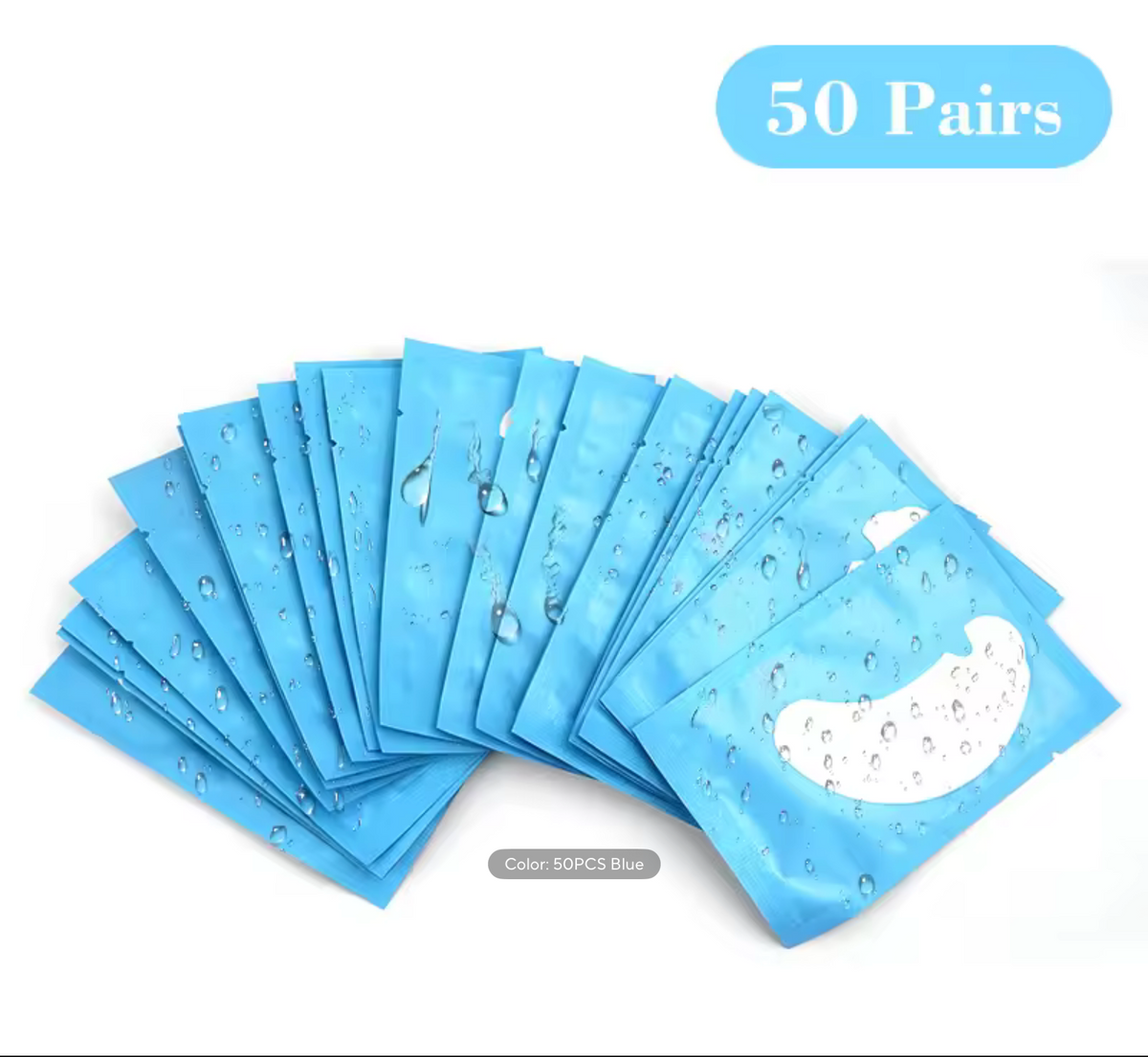 50 Pairs Eye Pads for Eyelash Extension – Hydrogel Under Eye Patches
