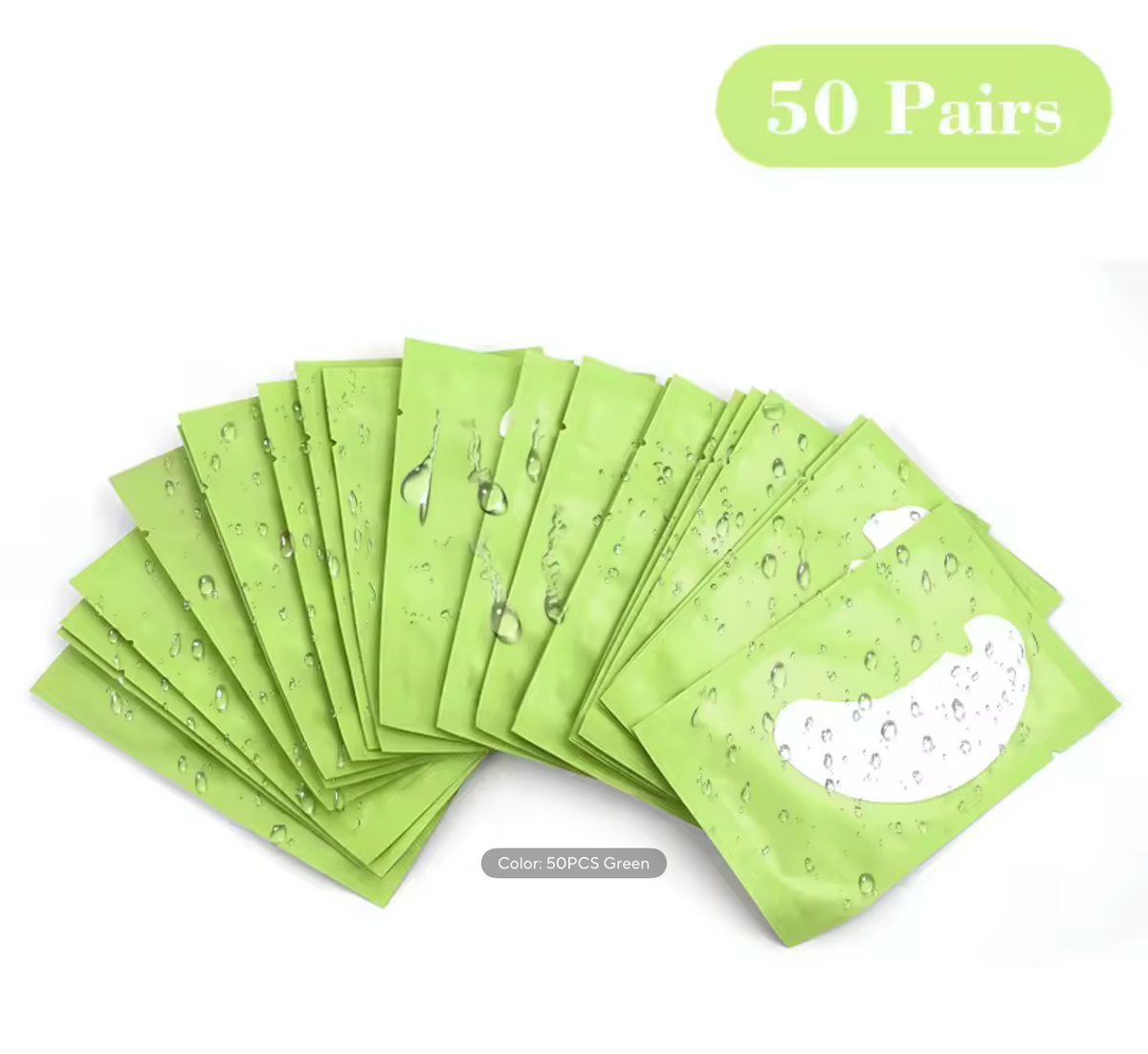 50 Pairs Eye Pads for Eyelash Extension – Hydrogel Under Eye Patches